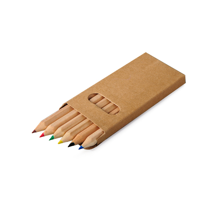 Zestaw kredek 9 cm, brązowy