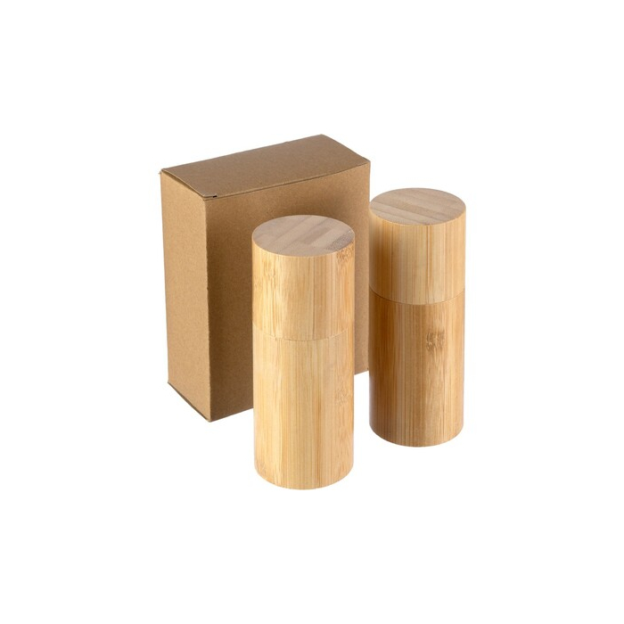 Zestaw młynków do soli i pieprzu brązowy