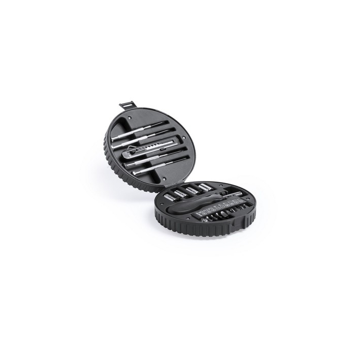 Zestaw narzędzi "opona" 20 el. czarny