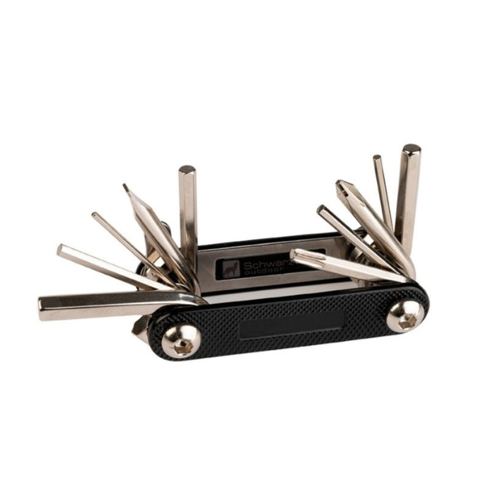 Zestaw narzędzi rowerowych TIBESTI Schwarzwolf, czarny