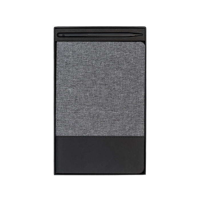 Zestaw notes z długopisem Bergami, szary