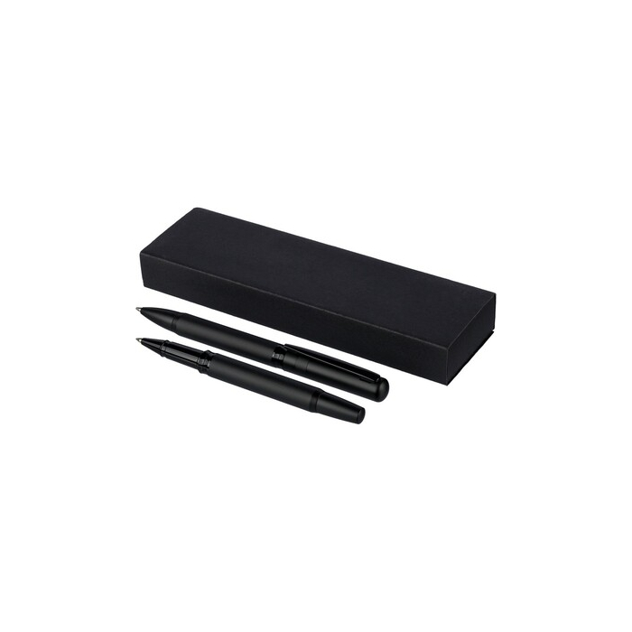 Zestaw piśmienniczy, długopis i pióro kulkowe czarny