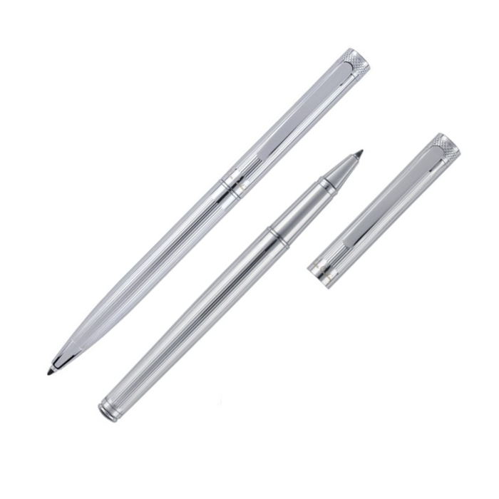 Zestaw piśmienny długopis i pióro kulkowe RENEE Pierre Cardin, szary