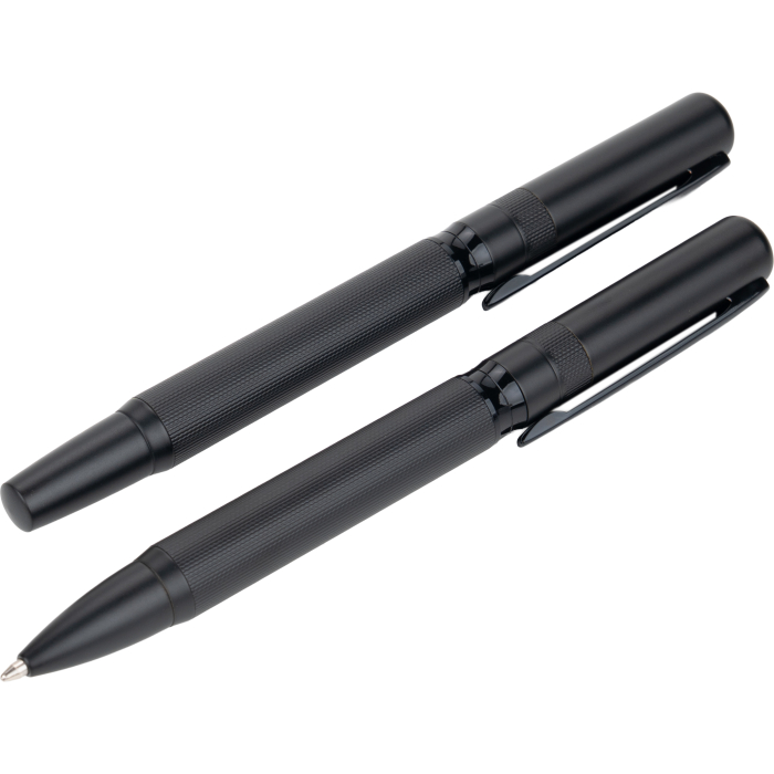 Zestaw piśmienny długopis i pióro kulkowe SANTA ROSA, czarny
