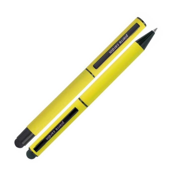 Zestaw piśmienny długopis i pióro kulkowe touch pen soft touch CELEBRATION Pierre Cardin, żółty