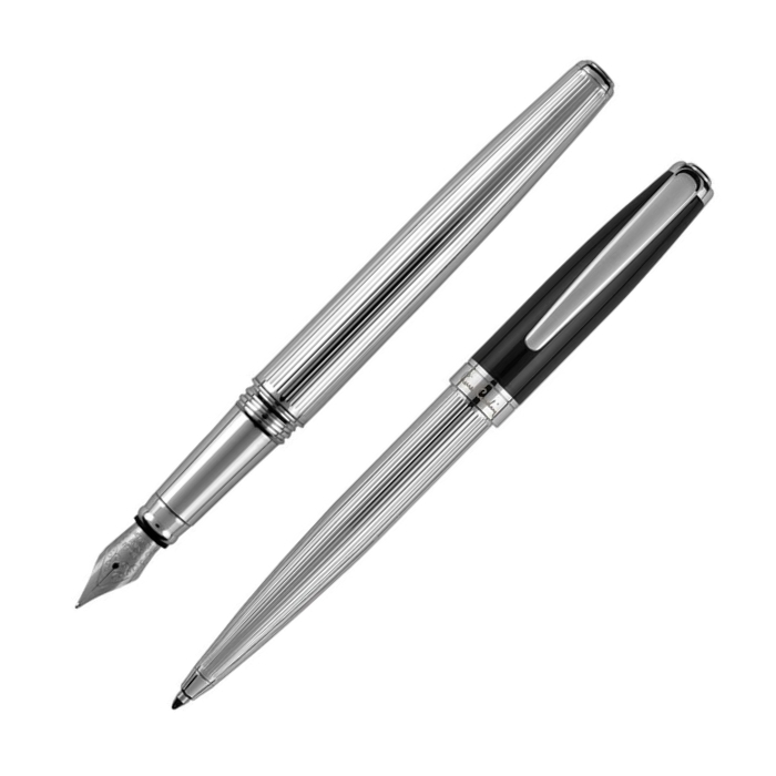 Zestaw piśmienny długopis i pióro wieczne CHRISTOPHE Pierre Cardin, szary