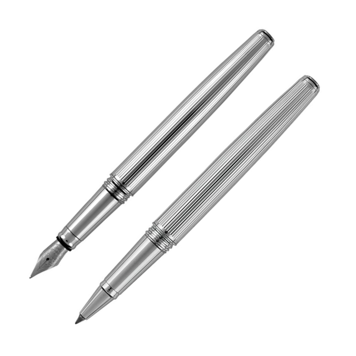 Zestaw piśmienny pióro wieczne i pióro kulkowe CHRISTOPHE Pierre Cardin, szary