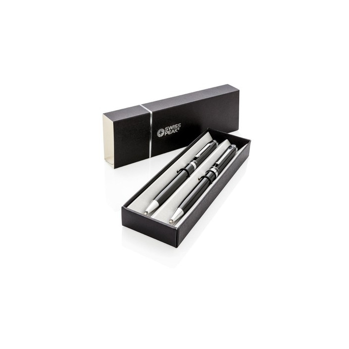 Zestaw piśmienny Swiss Peak, długopis i ołówek mechaniczny czarny