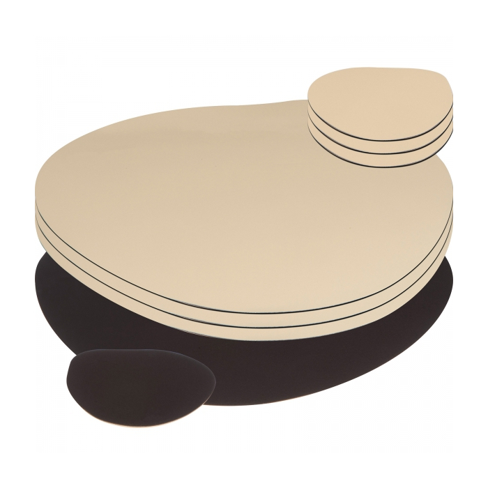 Zestaw podkładek na stół, brązowy