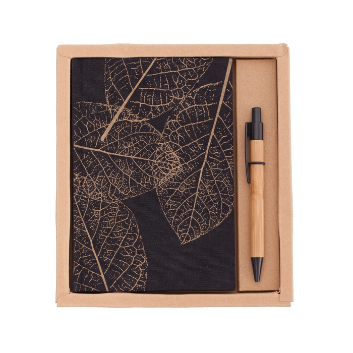 Zestaw Porto - notes z długopisem, brązowy