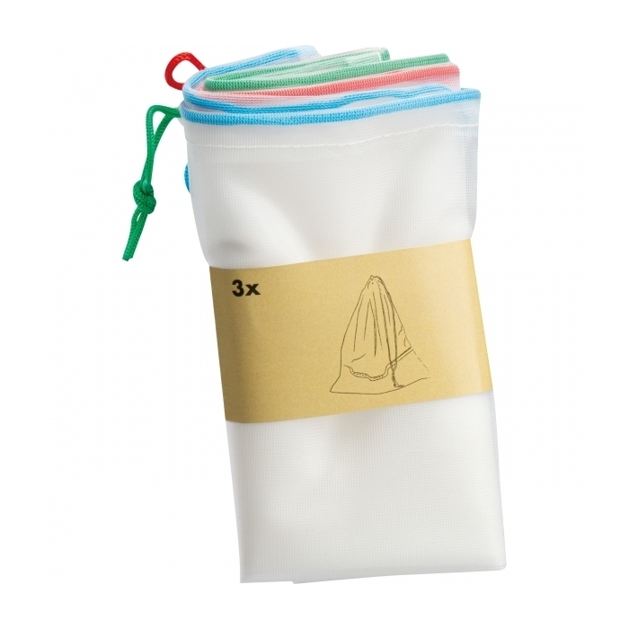 Zestaw siatek na zakupy MIAMI, wielokolorowy