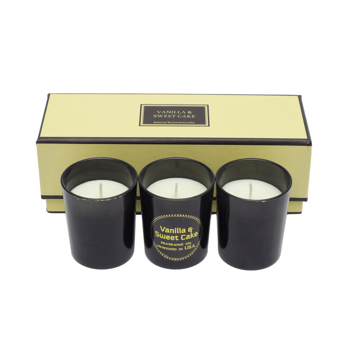 Zestaw świec zapachowych, beżowy