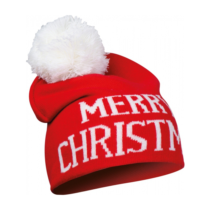 Zimowa czapka świąteczna, czerwony