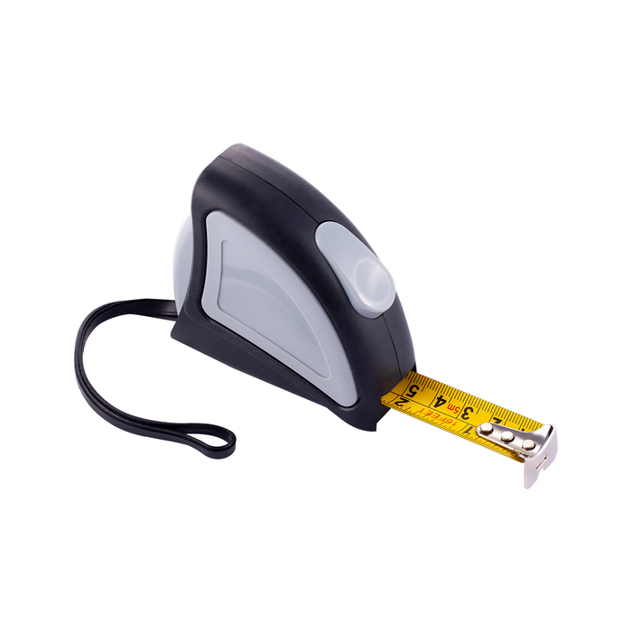 Zwijana miarka 5 m Rigorous, szary