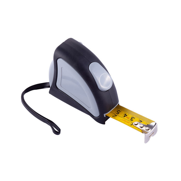 Zwijana miarka 7.5 m Right-On, szary