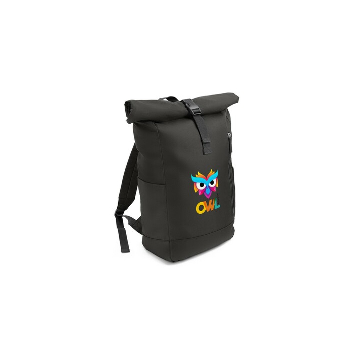 Zwijany plecak RPET | Eiddwen czarny