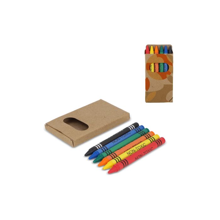 6pc crayons in FSC craft box