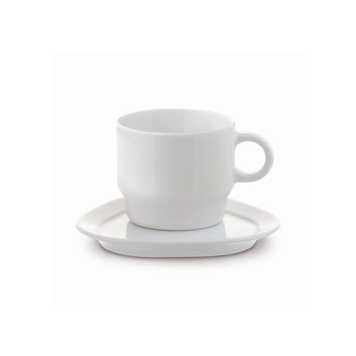 Cup triangle saucer Satellite 180ml, biały