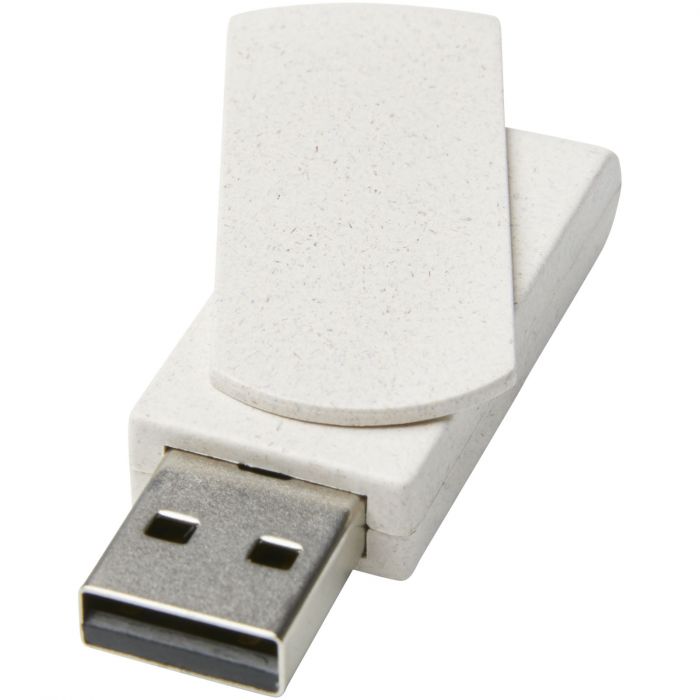 Pamięć USB Rotate wykonana ze słomy pszenicznej o pojemności 4GB