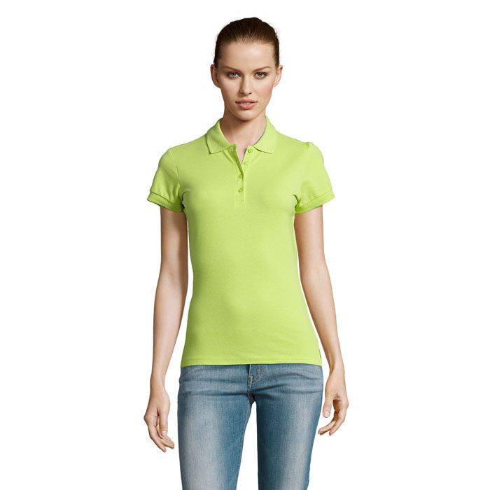 PASSION - PASSION Damskie POLO 170g, Apple Green