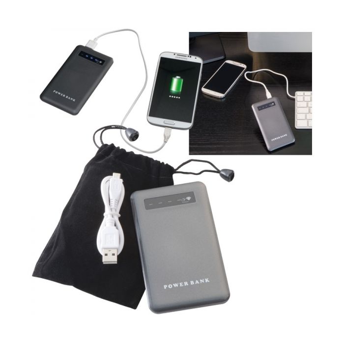 Power bank 4 000 mAh KINGSVILLE, szary