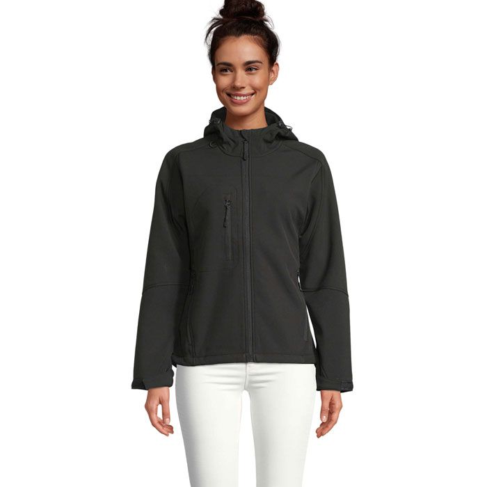 REPLAY WOMEN - REPLAY damski softshell340, Czarny / Czarny Opal