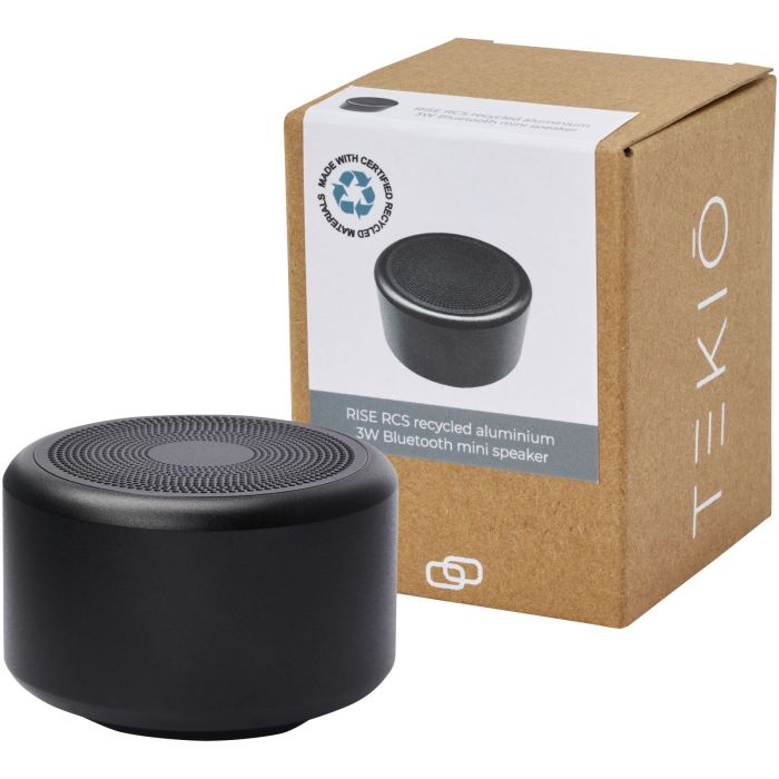 Rise mini głośnik Bluetooth® o mocy 3 W z aluminium z recyklingu z certyfikatem RCS 