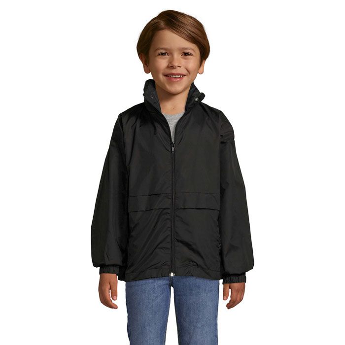 SURF KIDS - SURF KIDS WINDBREAKER 210g, Czarny / Czarny Opal